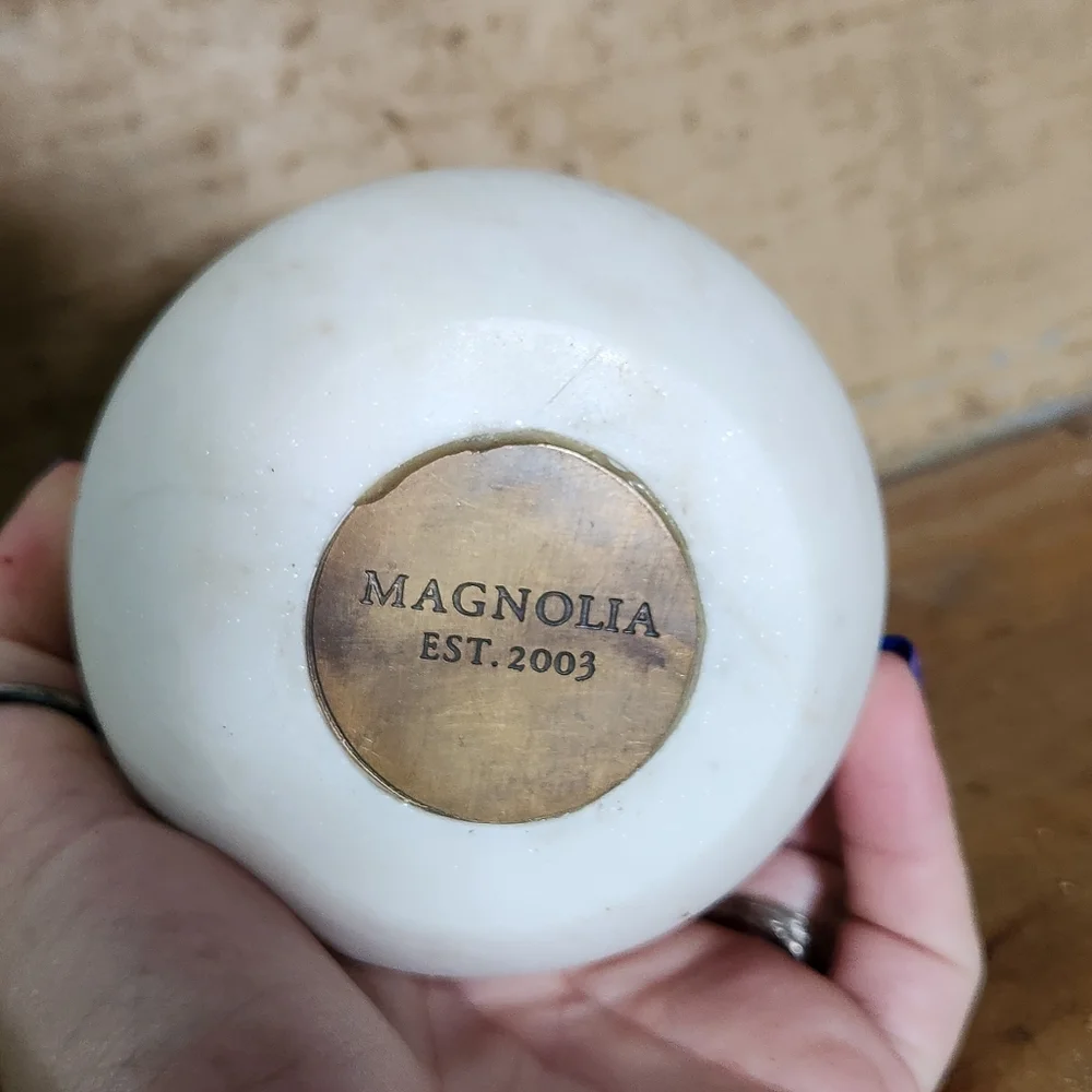 Magnolia White Marble Vase